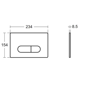 Clapeta de actionare alb Ideal Standard Prosys Oleas SmartFlush M1 - Img 3