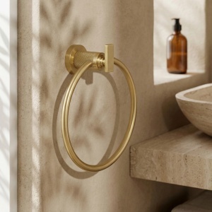 Cuier de baie Ring 81307 Rivo Brush Gold - Img 2
