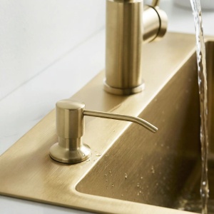 Dispenser detergent cu fixare pe chiuveta Rea LON Brush Gold - Img 2