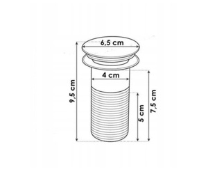 Dop Chiuveta PRO VELDMAN, Click-Clack, Dimensiune Standard, Negru Mat - Img 4