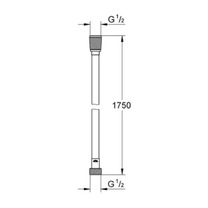 Furtun de dus Grohe SilverFlex 175 cm crom periat Supersteel - Img 2