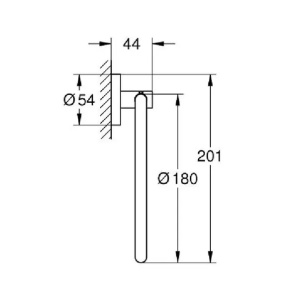 Inel portprosop Grohe Start negru mat - Img 2