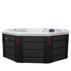 Jacuzzi de gradina alb, rotund exterior antracit PRO 107 pentru 6 persoane 220 x 200 x 97 cm - Img 7