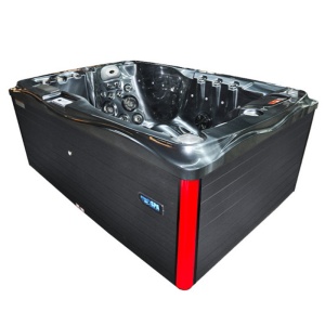 Jacuzzi pentru grădină black wave cu exterior antracit PRO-749 pentru 2 persoane 200 x 135 x 80 cm