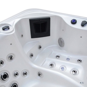 Jacuzzi pentru gradina sau terasa SPA405 interior arlb perlat exterior cafeniu 195 x 140 cm - Img 12