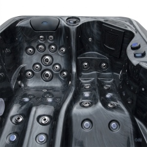 Jacuzzi pentru gradina sau terasa SPA405 interior negru exterior negru 195 x 140 cm - Img 10