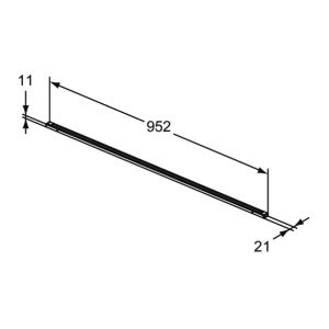 Lampa LED pentru sertar Ideal Standard Atelier Conca antracit 96 cm - Img 2