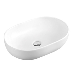 Lavoar ceramic oval cu montaj pe blat Neo White Gloss 48 x 34 cm
