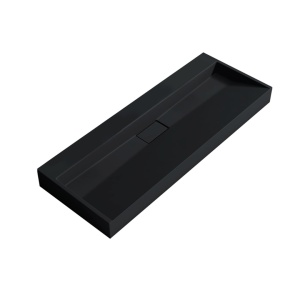 Lavoar De Blat PRO DEXTER BLACK, diferite dimensiuni, Montaj Pe Blat, Design Deosebit,Cu 1/2 Gauri sau fara Gaura Baterie,Conglomerat, Negru Mat - Img 2