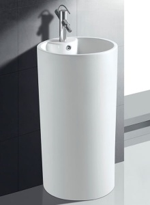 Lavoar de sine statator ALISA, Dimensiune 44 x 82 cm, Culoare Alb - Img 3
