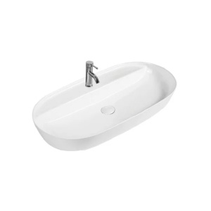 Lavoar pe blat Fluminia Cassandra alb 81 cm - Img 1