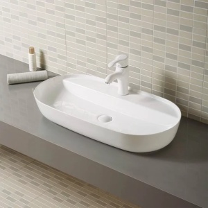Lavoar pe blat Fluminia Cassandra alb 81 cm - Img 2