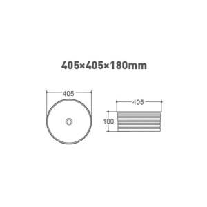 Lavoar pe blat Fluminia My Circle alb 41 cm - Img 2