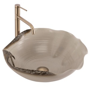 Lavoar pe blat Rea HM-22 Handmade Art ceramic - Img 2