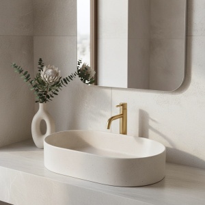 Lavoar pe blat Rea Nadia 60 Sandy mat 60 cm - Img 7