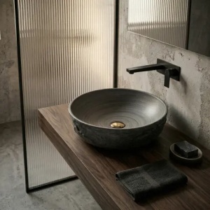 Lavoar rotund cu montaj pe blat Rea Babilon Silver - Img 6