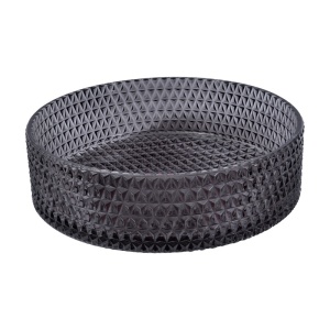 Lavoar rotund din sticla frezata cu montaj pe blat Brillant Black Gloss 36 x 12 cm - Img 13