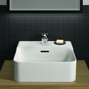 Lavoar suspendat Ideal Standard Atelier Conca alb lucios cu orificiu baterie si preaplin 40 cm - Img 5