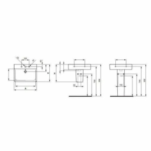 Lavoar suspendat Ideal Standard Connect Cube 60cm - Img 5