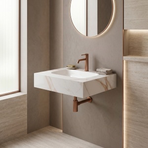 Lavoar suspendat REA Aresa Grey Gold 60 - Img 6
