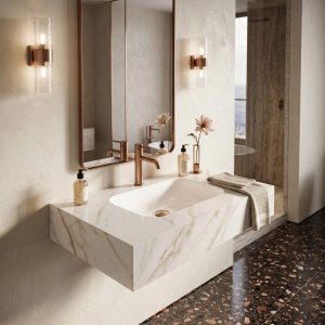 Lavoar suspendat REA Aresa Grey Gold 80 - Img 6