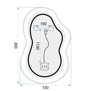 Oglindă asimetrica cu LED Uno 80 x 55 cm - Img 5
