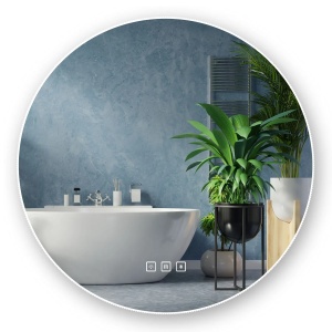 Oglinda cu Led Round Bluetooth , forma Rotunda , 80 cm