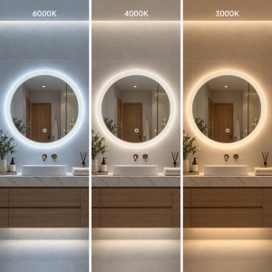 Oglinda de baie rotunda cu LED YH-BL-1 70 cm - Img 8