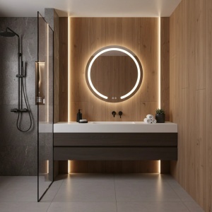 Oglindă LED cu dezaburire 70cm Modern - Img 4