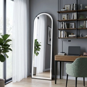 Oglindă LED cu rama neagra Orbit Black 50x160cm 3 moduri iluminare