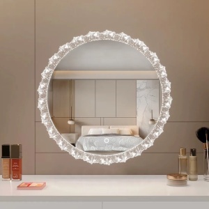 Oglinda rotunda baie cu LED 3 moduri de culoare 60cm YH-3561 - Img 2