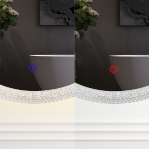 Oglindă rotunda cu LED pentru baie 60cm YH-3563 - Img 5