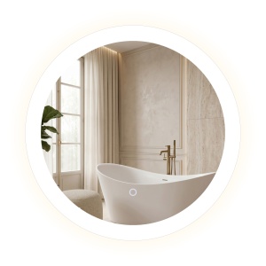 Oglinda rotunda de baie cu LED YH-BL-1 60 cm