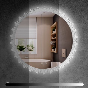 Oglinda rotunda pentru baie cu LED si dezaburire 80cm X013 - Img 4