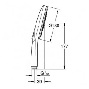 Para de dus Grohe Rainshower SmartActive 130 3 functii crom lucios - Img 11