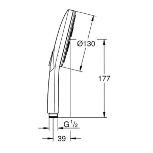 Para de dus Grohe Rainshower SmartActive 3 functii auriu lucios Cool Sunrise - Img 7