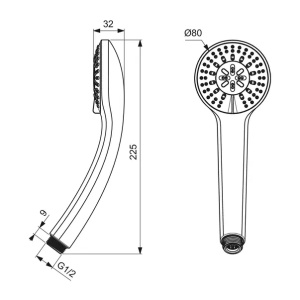 Para de dus Ideal Standard IdealRain crom lucios cu 3 functii - Img 7