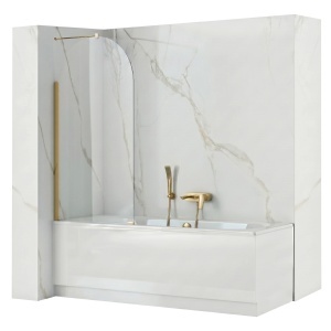 Paravan de baie Rea Travis Gold Brush 80