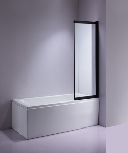 Paravan de cada cu rame negre PR07, 6mm grosime sticla, 120 x 150 cm - Img 12