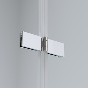 Paravan de cada PR05, Dimensiune 120x140cm, Sticla securizata 6mm, Culoare Periat - Img 10