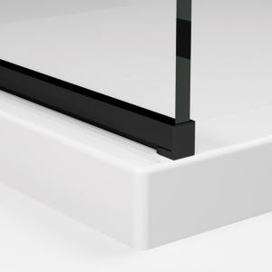 Paravan de dus din sticla securizata si profil negru mat SanSwiss Easy 80 x 200 cm - Img 6