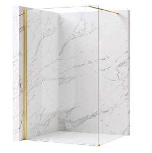 Paravan de dus Rea Flexi Transparent / Gold 90