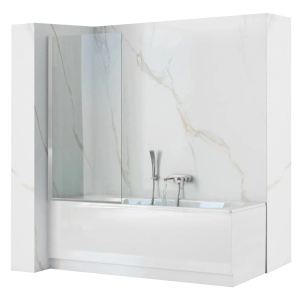 Paravan pentru cada Rea Fix, culoare Crom, 70cm - Img 1
