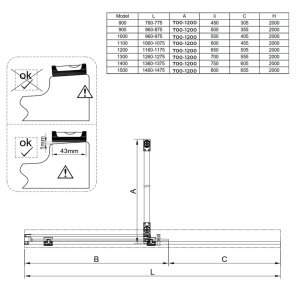 Perete de dus cu rame cromate, sticla 8mm, Astra CH-A-110, 110 cm - Img 19