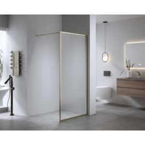 Perete de dus walk in Mediterraneo Trixie auriu 120 x 200 cm sticla 8 mm