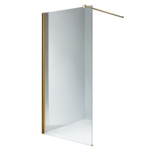 Perete de dus Walk-in SH07F, Dimensiune 120cm, Sticla securizata 8mm, Culoare Auriu - Img 1