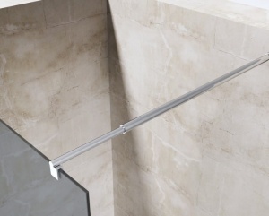 Perete dus Walk-In, PRO FB11 BLACK, sticla securizata 8 mm, latime 100 cm, lungime 195 cm - Img 3
