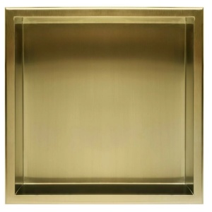 Raft incastrat patrat auriu periat Rea 30x30x10 cm