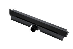Rigola de dus FDesign Kleome 60 cm, montaj in perete, negru mat - Img 1