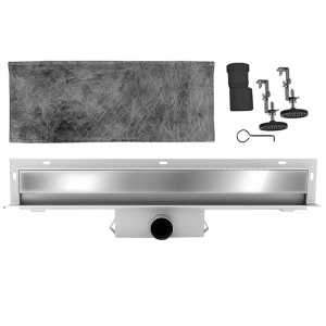 Rigola de duș liniară cu sifon fix si montaj pe perete Wall DL09 50 cm – Inox - Img 19